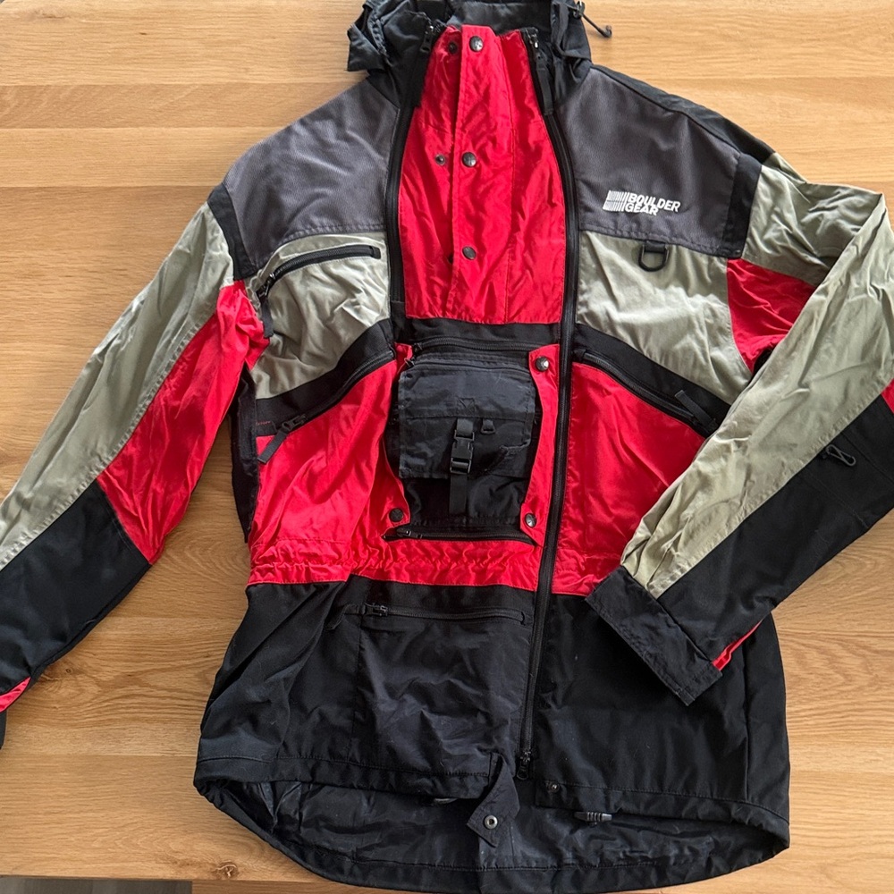 Builder Gear Men's Red Black Gray Ski Jacket